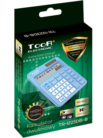 Kalkulator dwuliniowy TOOR TR-1223DB-P