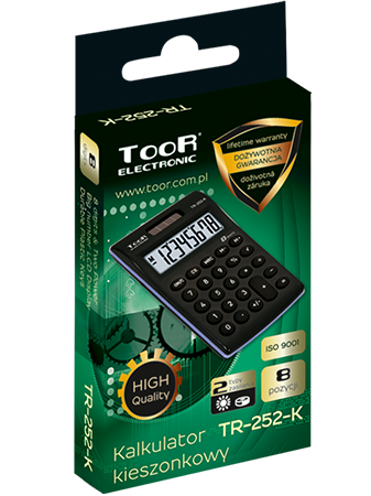Pocket calculator TOOR TR-252K