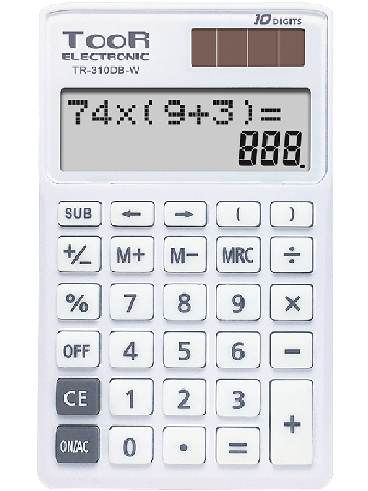 Kalkulator dwuliniowy TOOR TR-310DB-W
